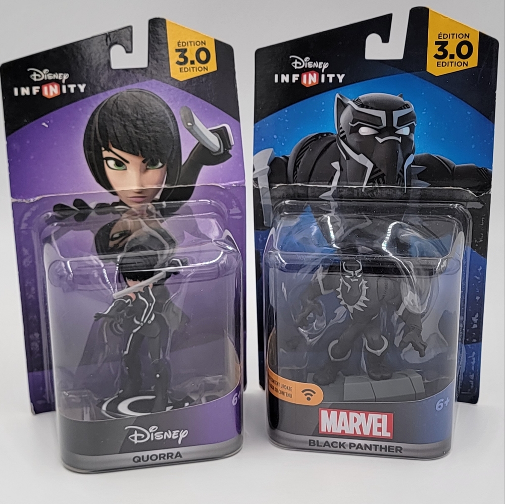 NEW Lot of 2 DISNEY INFINITY Bundle 3.0 Quorra and Black Panther Set Unopened